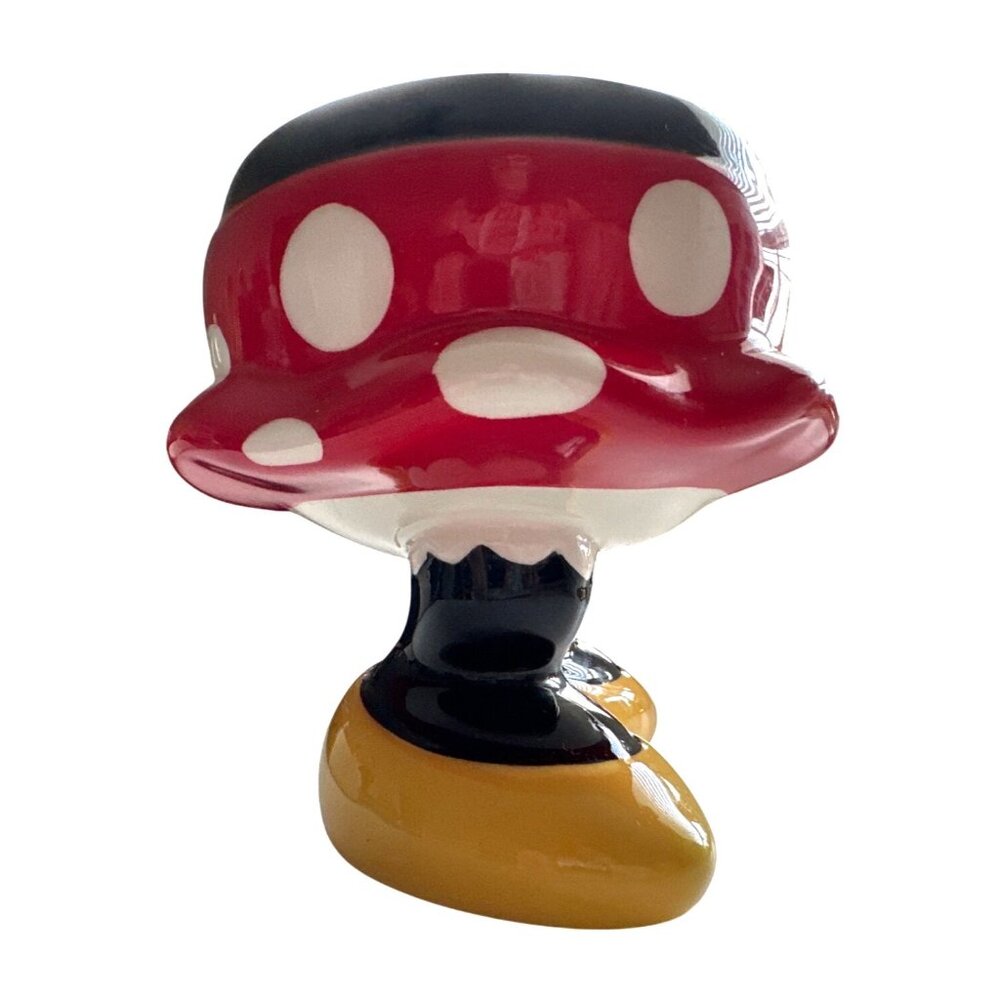 Minnie Mouse Coffee Cup Polka Dot Ceramic Mug With Yellow Shoes & Glove Handle - Picture 6 of 8